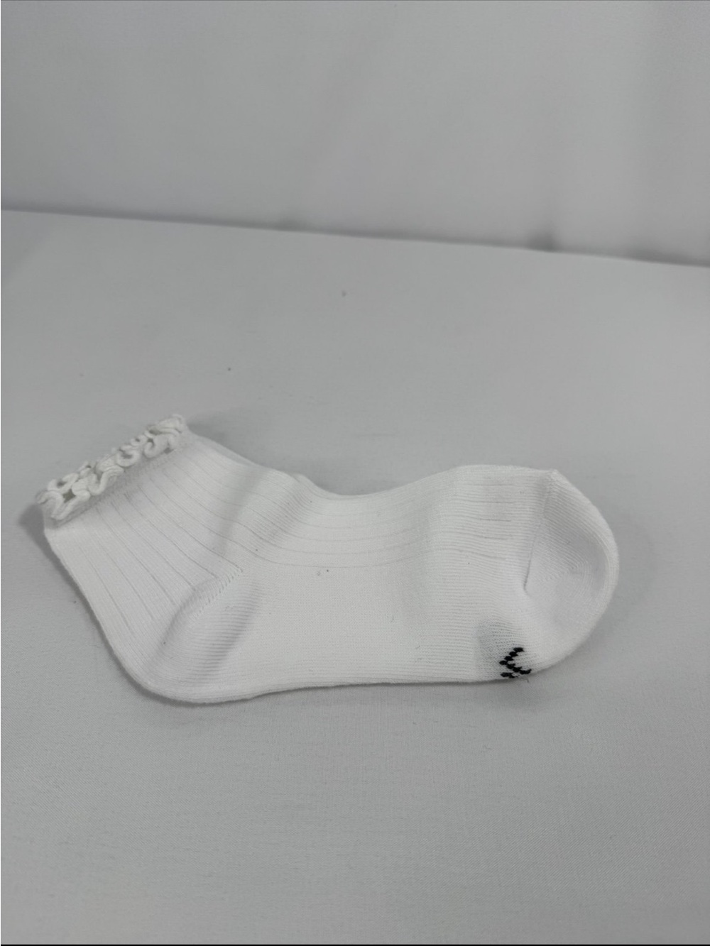 White Ankle Socks with Ruffle Trim - girl’s Casual Low Cut